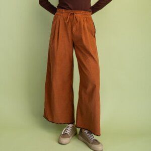 Corduroy Relaxed Fit Pants - Camel